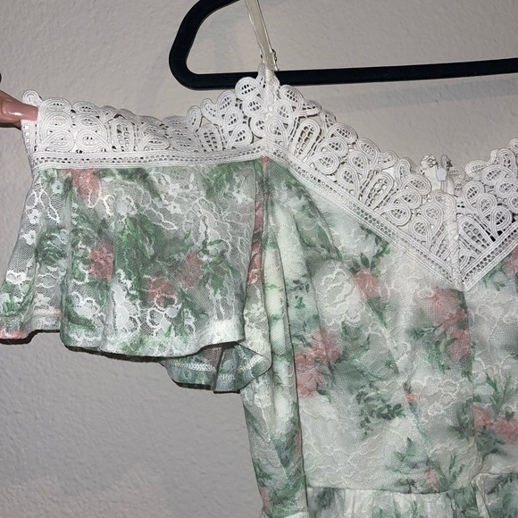 Disney Juniors Charming Dapper Days Floral Cold
Shoulder Lace Dress - Picture 4 of 7